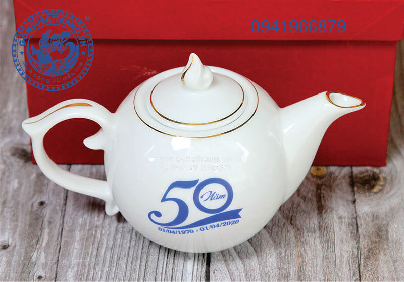 Bộ ấm chén trà làm quà tặng cao cấp, chính hãng, sứ sạch, thiết kế đẹp