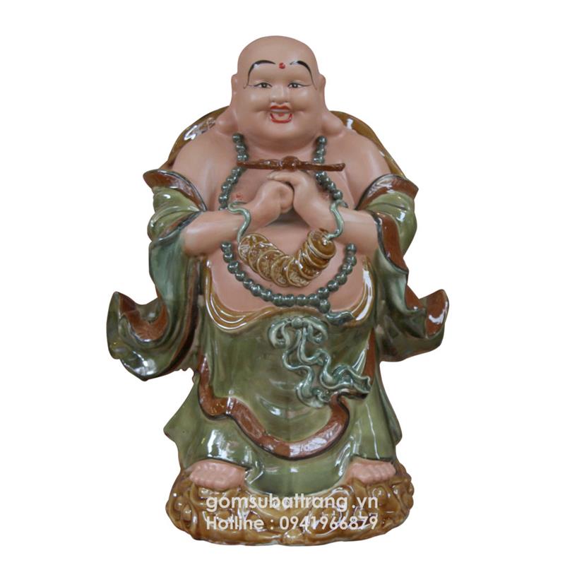 Tượng Phật Di Lặc chúc phúc men rạn  1