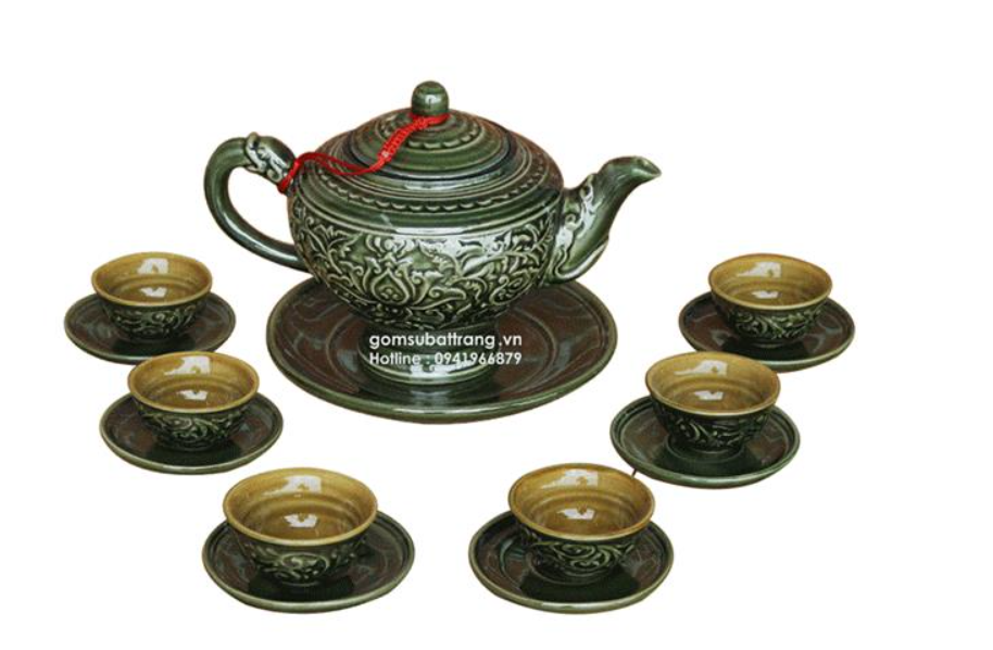 Giới thiệu bộ ấm trà gốm sứ Bát Tràng hàng xịn, loại 1