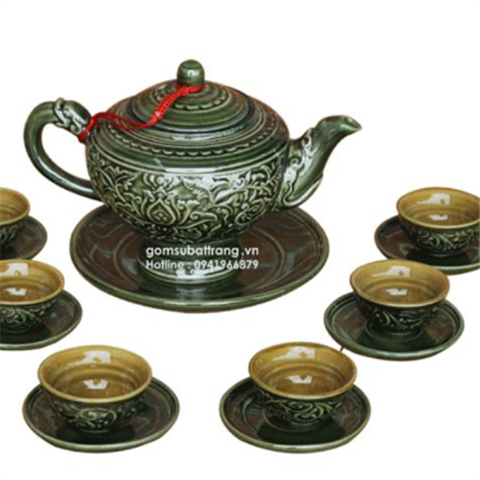 Giới thiệu bộ ấm trà gốm sứ Bát Tràng hàng xịn, loại 1